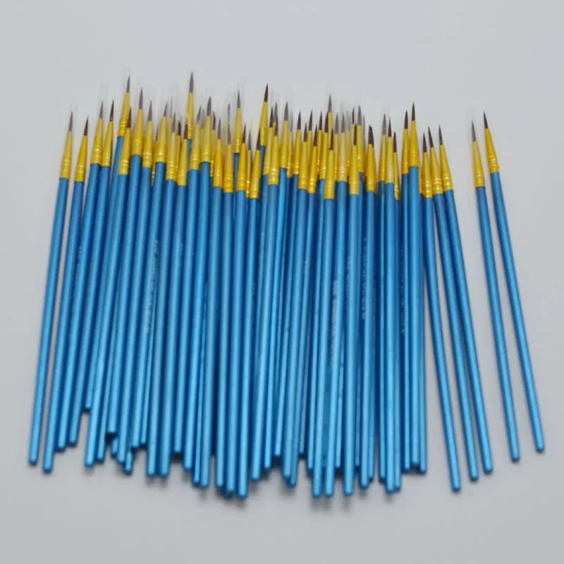 Buy The Best By Artsulli - Art is Long Life Short - 10 Pcs Fine Hand Painted Thin Hook Line Pen Blue Supplies Drawing Paint Brush Nylon