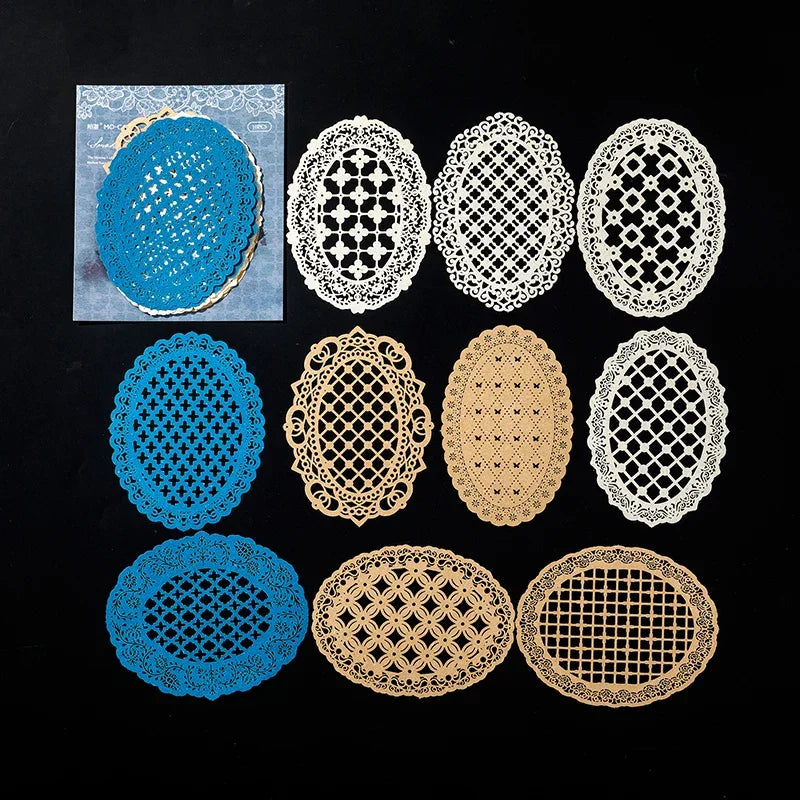 Buy The Best By Artsulli - Art is Long Life Short - 10 pcs Hollow out Hand lace paper Planner Literature Scrapbooking material hand made