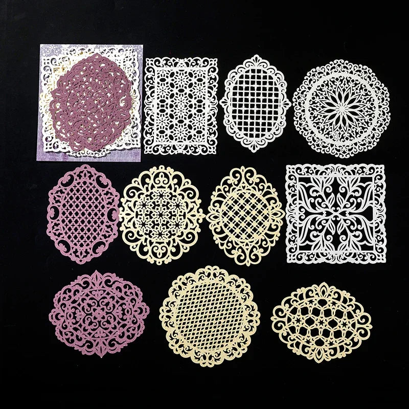 Buy The Best By Artsulli - Art is Long Life Short - 10 pcs Hollow out Hand lace paper Planner Literature Scrapbooking material hand made