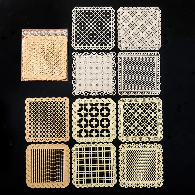Buy The Best By Artsulli - Art is Long Life Short - 10 pcs Hollow out Hand lace paper Planner Literature Scrapbooking material hand made