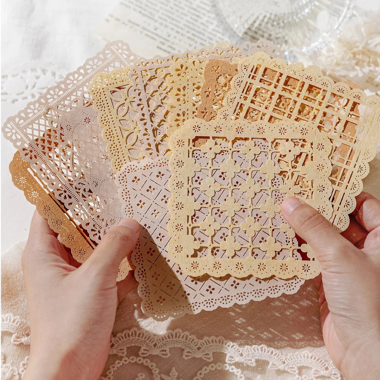 Buy The Best By Artsulli - Art is Long Life Short - 10 pcs Hollow out Hand lace paper Planner Literature Scrapbooking material hand made
