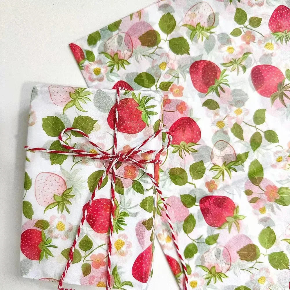 Buy The Best By Artsulli - Art is Long Life Short - 10 Sheets/ Pack Red Strawberry Tissue Paper Fruit Gift Wrapping Diy Craft For Wedding