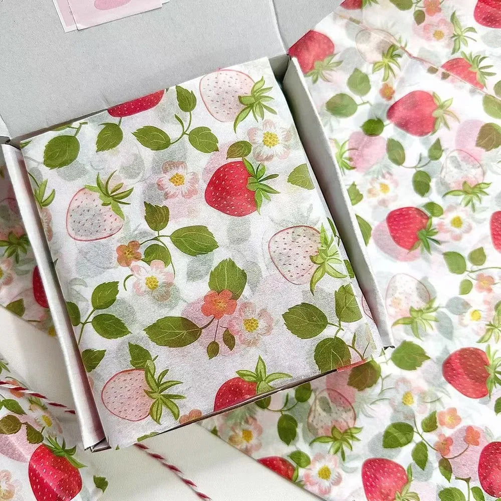 Buy The Best By Artsulli - Art is Long Life Short - 10 Sheets/ Pack Red Strawberry Tissue Paper Fruit Gift Wrapping Diy Craft For Wedding