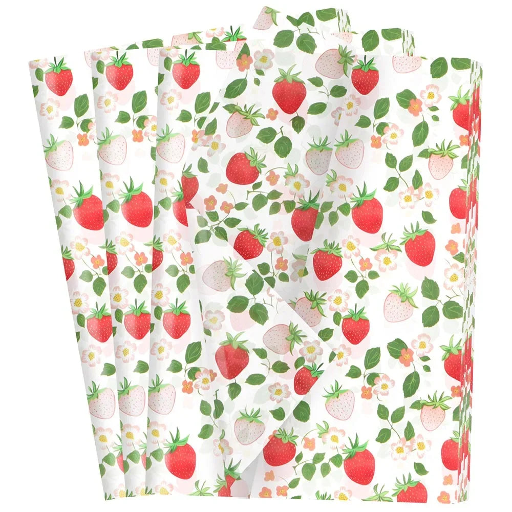 Buy The Best By Artsulli - Art is Long Life Short - 10 Sheets/ Pack Red Strawberry Tissue Paper Fruit Gift Wrapping Diy Craft For Wedding