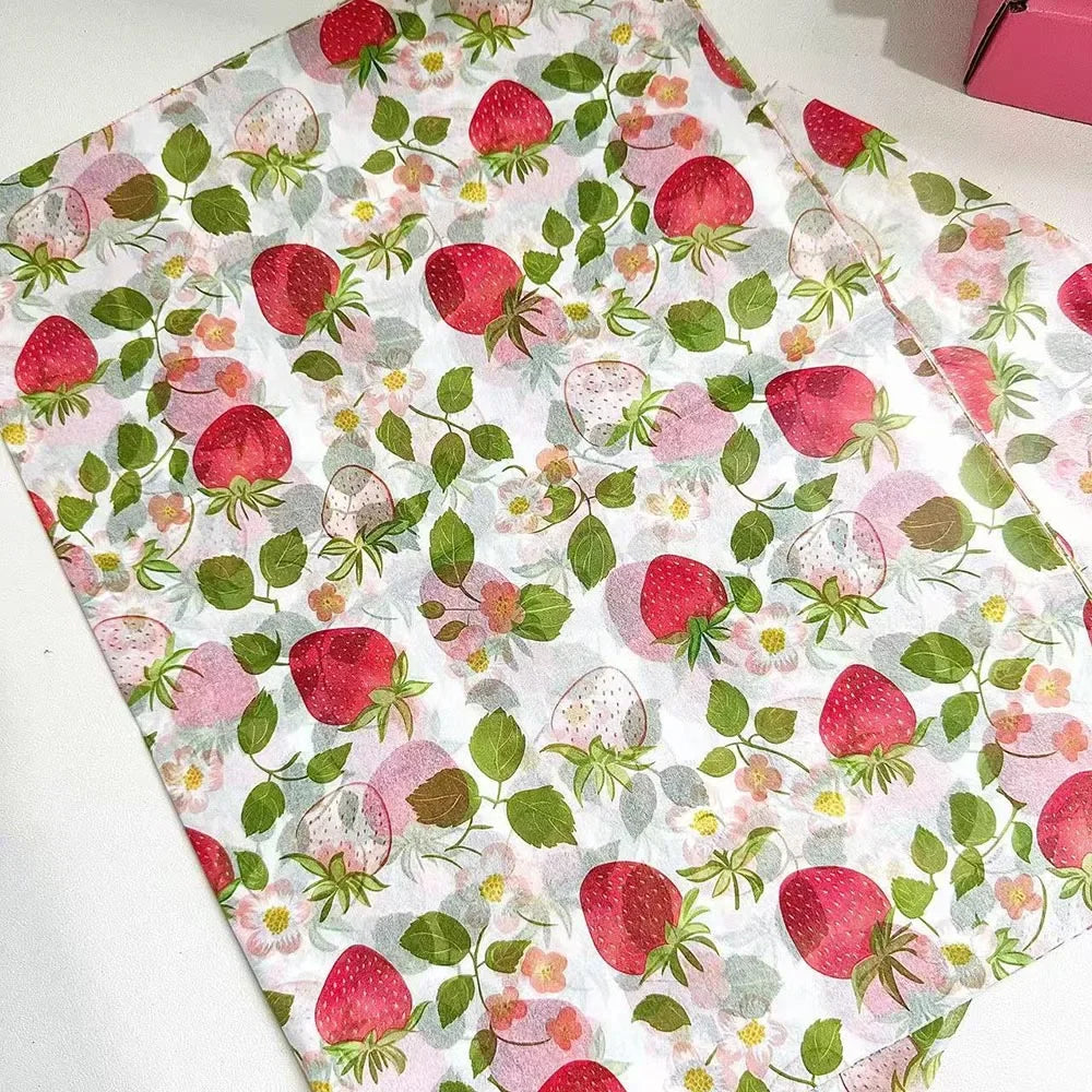 Buy The Best By Artsulli - Art is Long Life Short - 10 Sheets/ Pack Red Strawberry Tissue Paper Fruit Gift Wrapping Diy Craft For Wedding