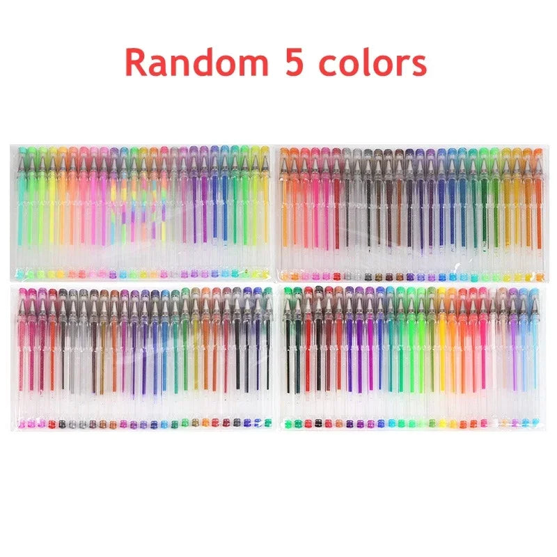 Buy The Best By Artsulli - Art is Long Life Short - 100/5Pcs Gel Pen Set 100 Colored Pens for Coloring Books Drawing Doodle Crafts