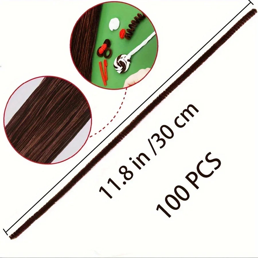 Buy The Best By Artsulli - Art is Long Life Short - 100 Pcs Coffee Pipe Cleaners,Pipe Cleaners for Crafts,Pipe Cleaner Crafts,Chenille