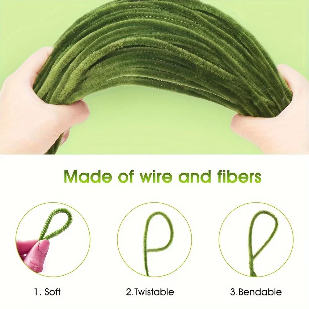 Buy The Best By Artsulli - Art is Long Life Short - 100 Pcs Green Pipe Cleaners,Pipe Cleaners for Crafts,Pipe Cleaner Crafts,Chenille Stems