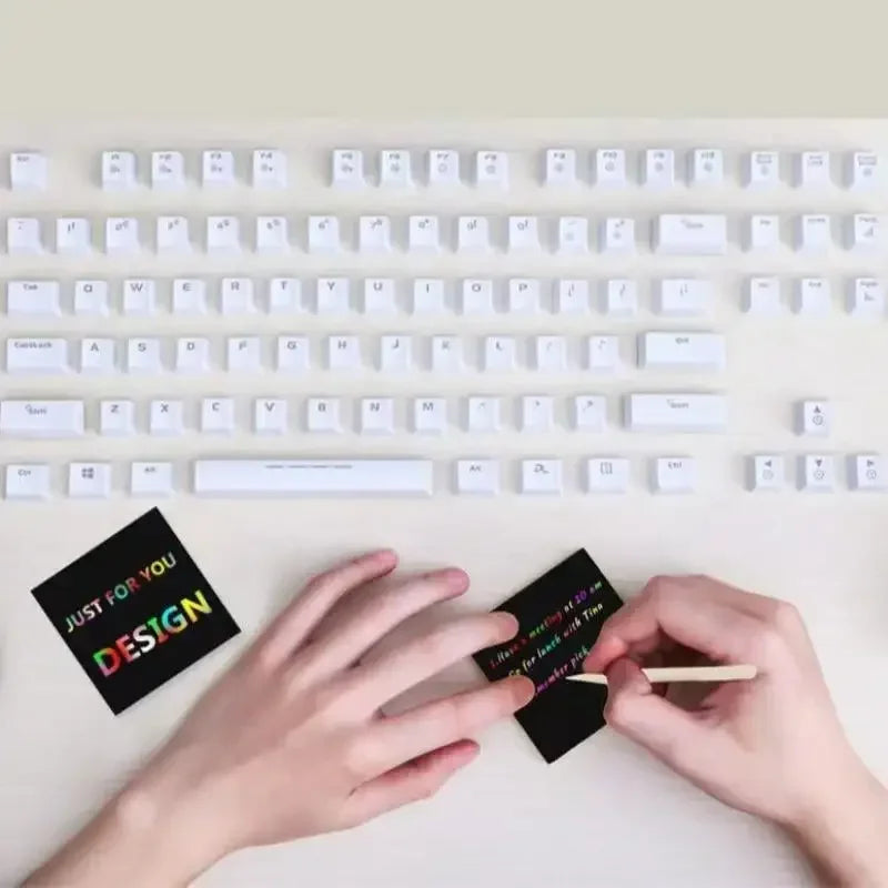 Buy The Best By Artsulli - Art is Long Life Short - 100 Sheets Magical Scratch Memo Boxes Rainbow Mini Notes Handmade DIY Party Supplies