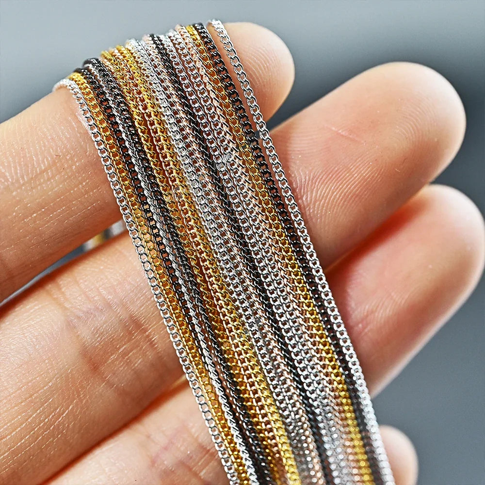 Buy The Best By Artsulli - Art is Long Life Short - 100cm Gold Silver Metal Nail Chains Decorations 3D Punk Luxury Glitter Chain Charms