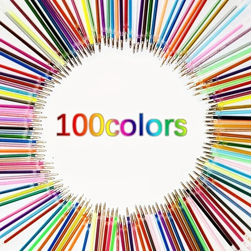 Buy The Best By Artsulli - Art is Long Life Short - 100pcs 1.0mm Glitter Pen Refills Set Flash Multicolor Gel Refill Core DIY Writing