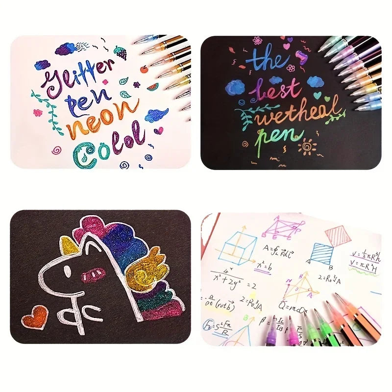 Buy The Best By Artsulli - Art is Long Life Short - 100pcs 1.0mm Glitter Pen Refills Set Flash Multicolor Gel Refill Core DIY Writing