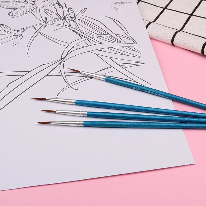 Buy The Best By Artsulli - Art is Long Life Short - 100Pcs/Set Fine Hand-painted Thin Hook Line Pen Multicolor Baton Drawing Paint Brush