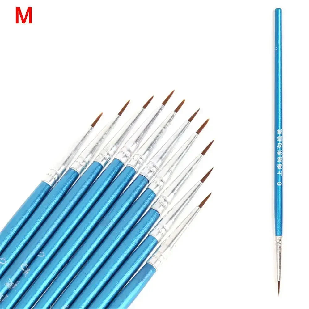 Buy The Best By Artsulli - Art is Long Life Short - 10PC/Set Fine Hand Painted Thin Hook Line Pen Drawing Detail Paint Brush Nylon Acrylic