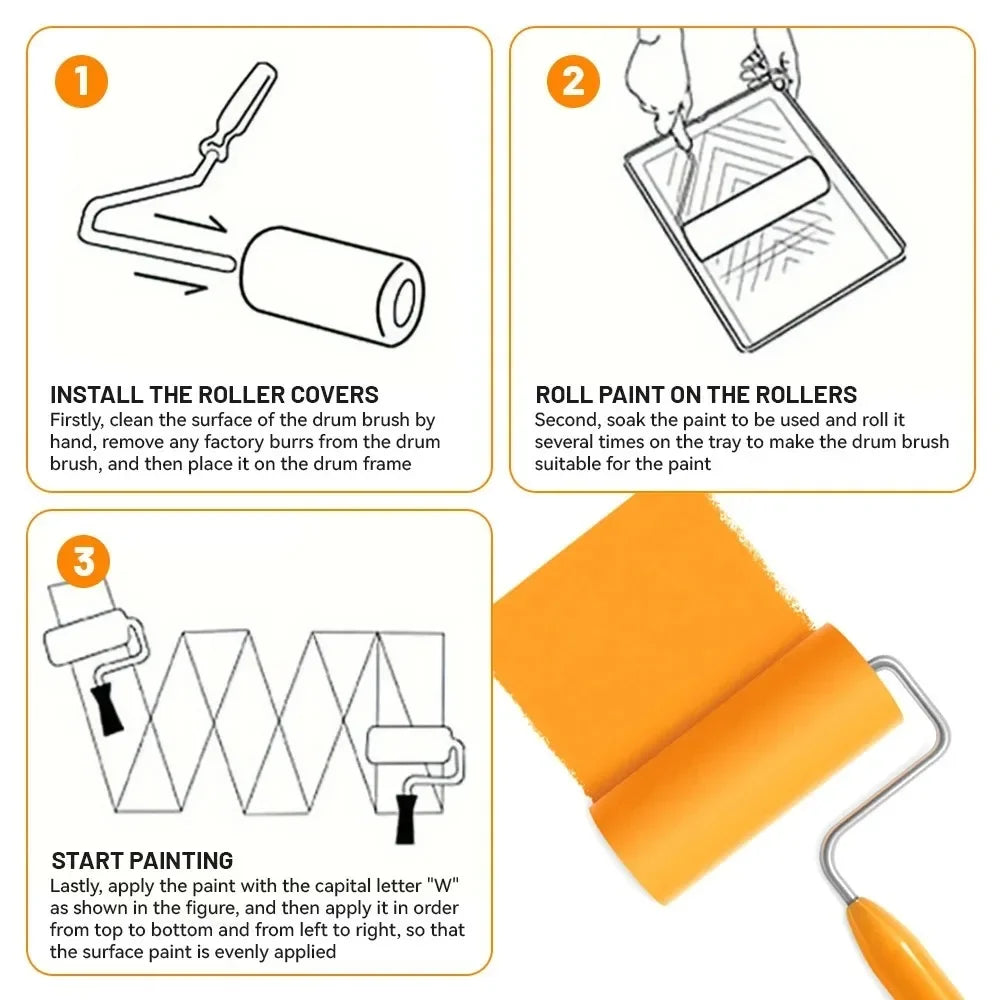 Buy The Best By Artsulli - Art is Long Life Short - 10PCS 100mm Mini White Durable Foam Paint Roller Sleeves Painting Decorating Sponge