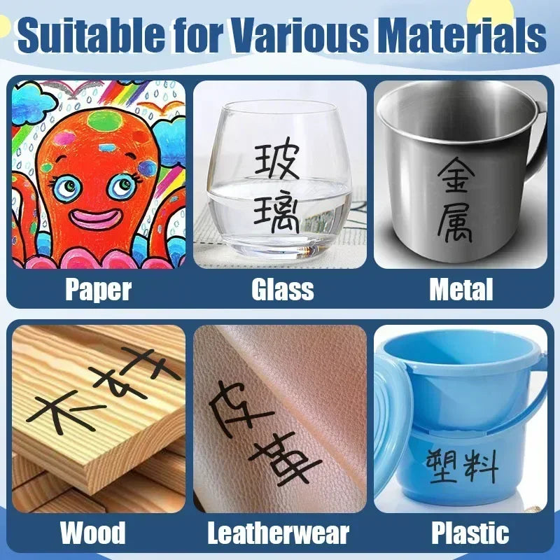 Buy The Best By Artsulli - Art is Long Life Short - 10Pcs Double Tip Permanent Markers Pens Waterproof Oily Fine Black Painting Marker