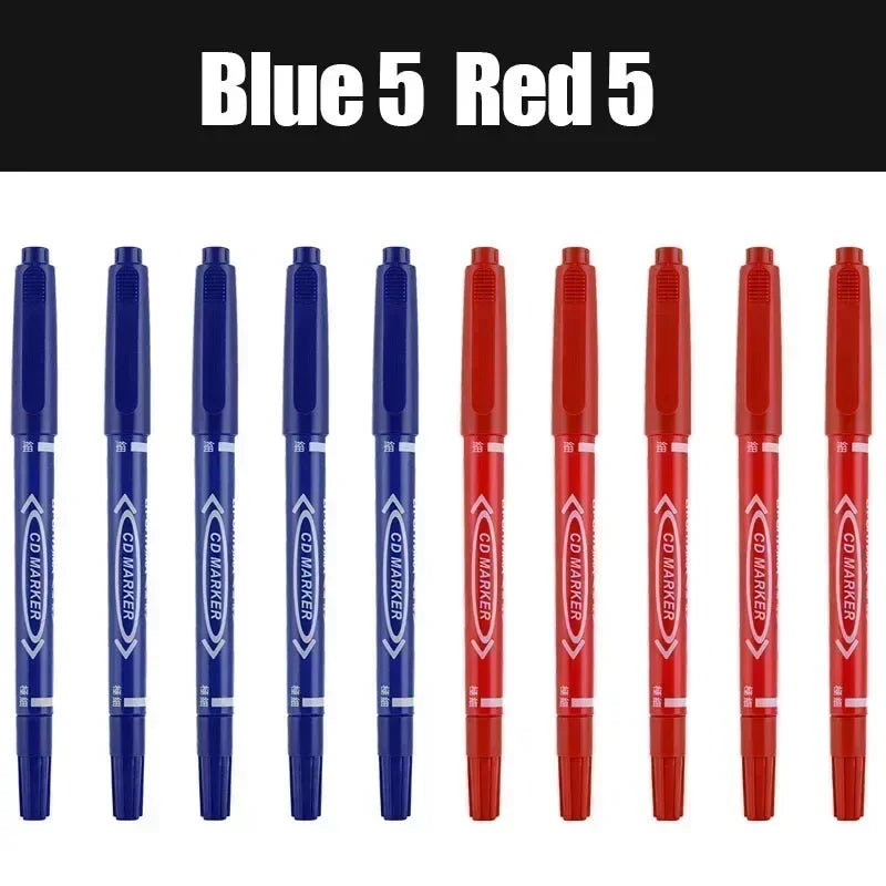 Buy The Best By Artsulli - Art is Long Life Short - 10Pcs Double Tip Permanent Markers Pens Waterproof Oily Fine Black Painting Marker