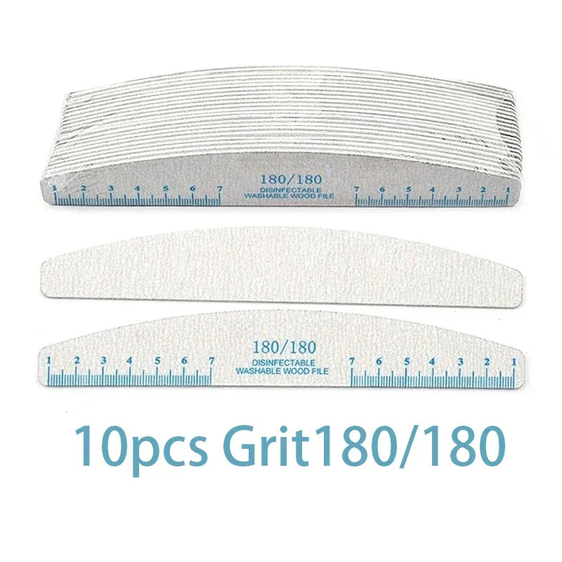 Buy The Best By Artsulli - Art is Long Life Short - 10pcs Professional Wood Nails File Moon Style Wooden Files Products Nail Supplies