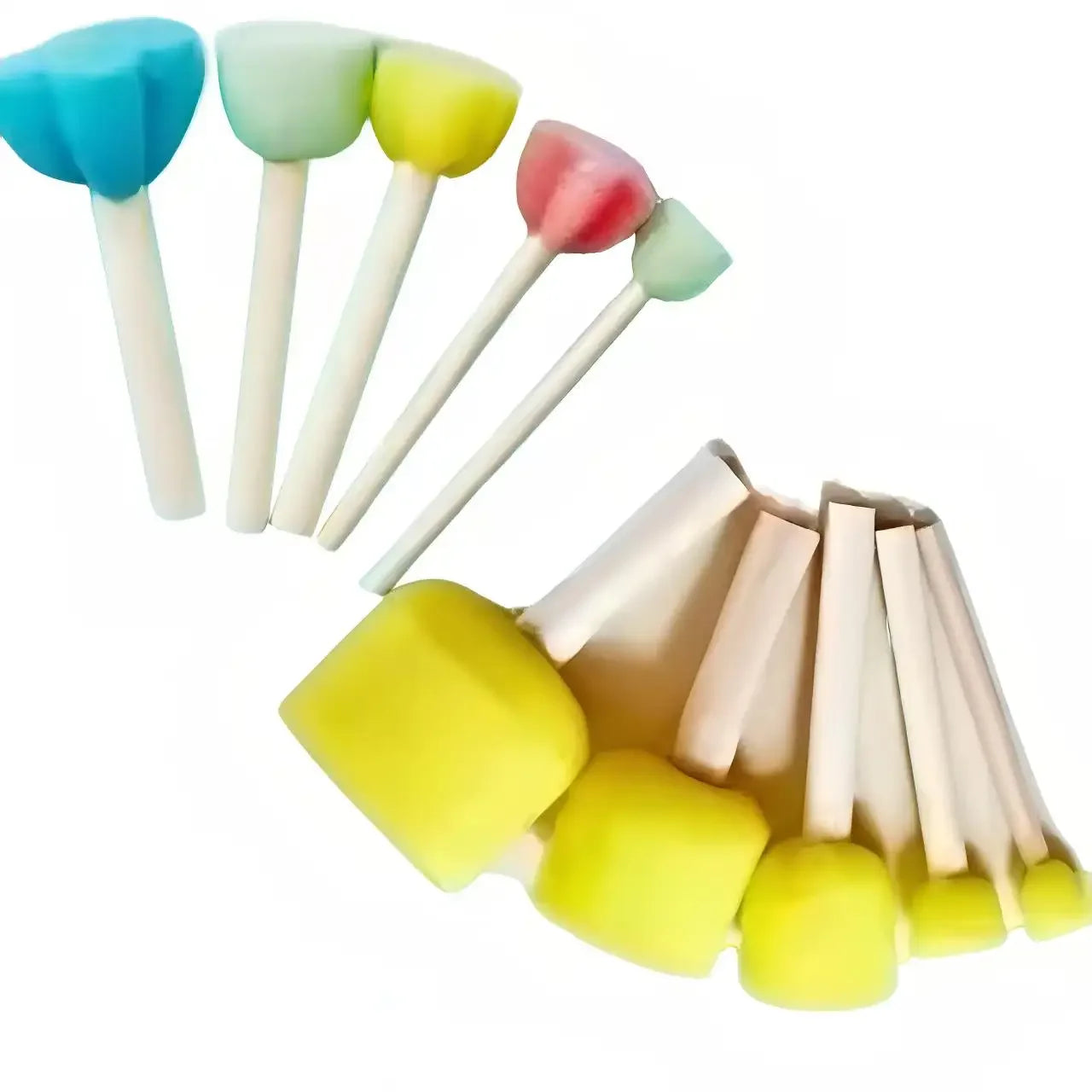 Buy The Best By Artsulli - Art is Long Life Short - 10pcs round Handle Dyeing Sponge Brushes Painting Tools Set for Coloring Graffiti