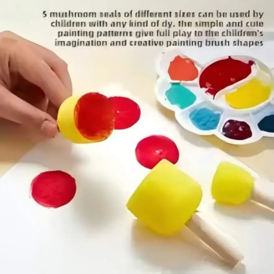 Buy The Best By Artsulli - Art is Long Life Short - 10pcs round Handle Dyeing Sponge Brushes Painting Tools Set for Coloring Graffiti