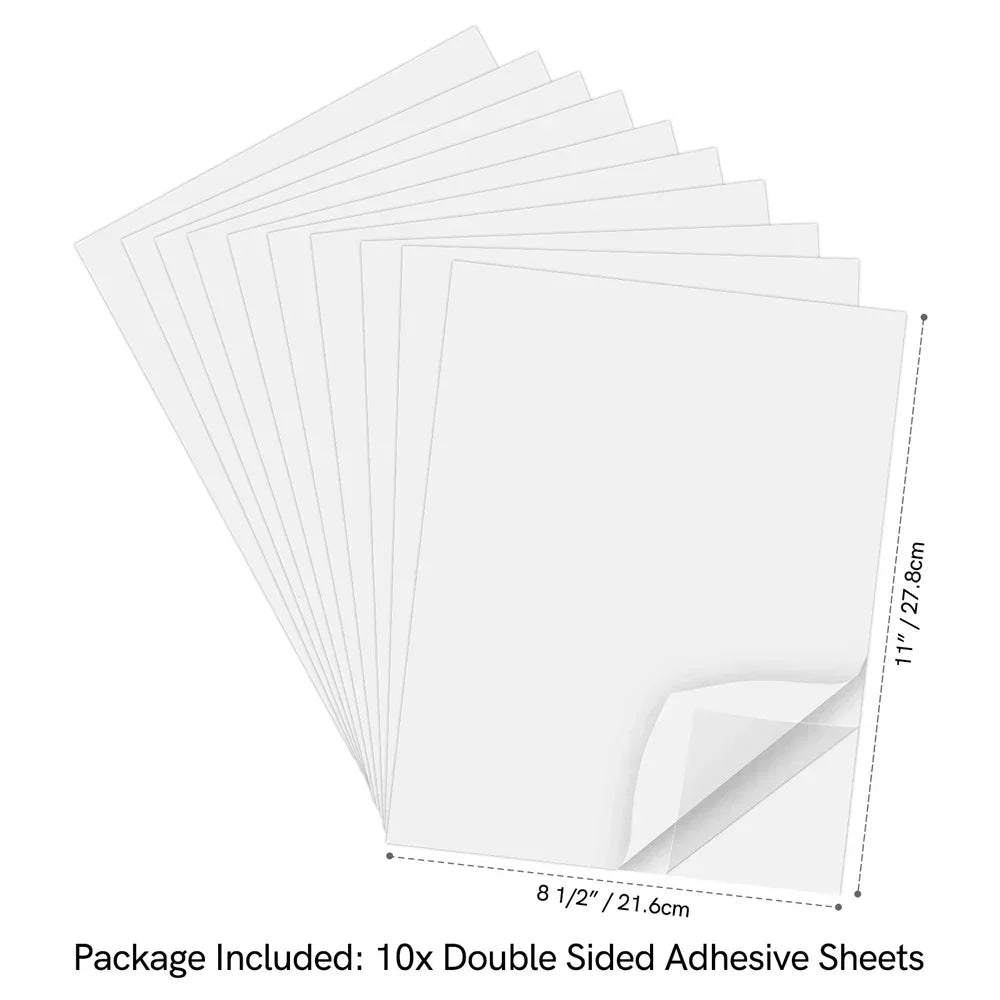Buy The Best By Artsulli - Art is Long Life Short - 10Pcs/set Clear Double Sided Adhesive Sheets Tap Sheet Sticky Film for Arts Craft Photo