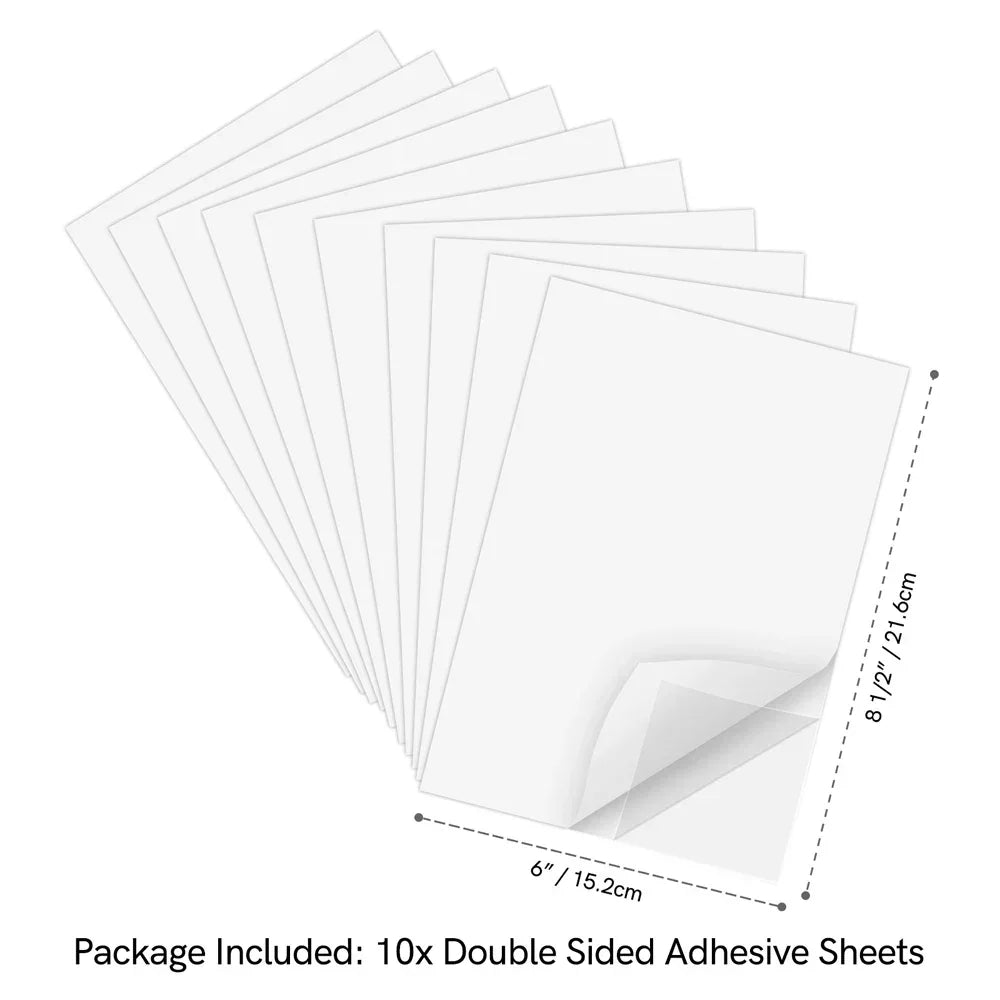 Buy The Best By Artsulli - Art is Long Life Short - 10Pcs/set Clear Double Sided Adhesive Sheets Tap Sheet Sticky Film for Arts Craft Photo