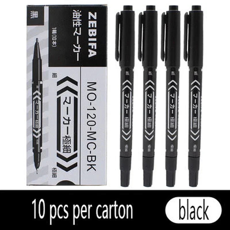 Buy The Best By Artsulli - Art is Long Life Short - 10pcs/set Double Head Marker Pen Waterproof Black/Blue/Red Oily Ink School Study