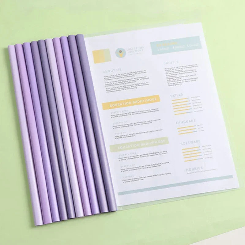 Buy The Best By Artsulli - Art is Long Life Short - 10pcs Transparent File Document Thicken Draw Rod A4 Folder Test Paper Storage Bag Clip