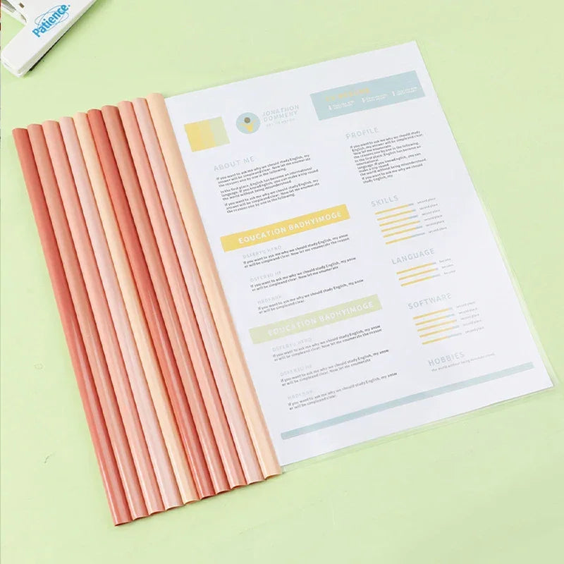 Buy The Best By Artsulli - Art is Long Life Short - 10pcs Transparent File Document Thicken Draw Rod A4 Folder Test Paper Storage Bag Clip