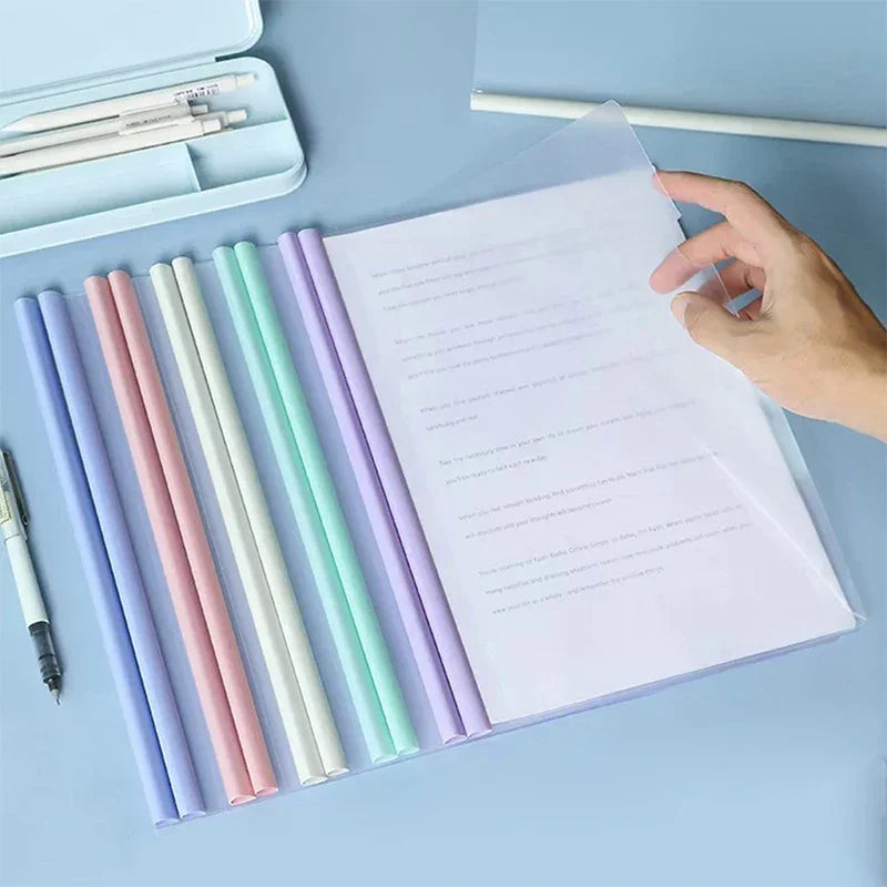 Buy The Best By Artsulli - Art is Long Life Short - 10pcs Transparent File Document Thicken Draw Rod A4 Folder Test Paper Storage Bag Clip