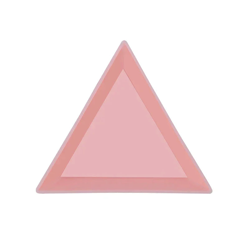 Buy The Best By Artsulli - Art is Long Life Short - 10Pcs Triangle Plastic Plate Nail Jewelry Beads Organizer Rhinestone Diamond Storage