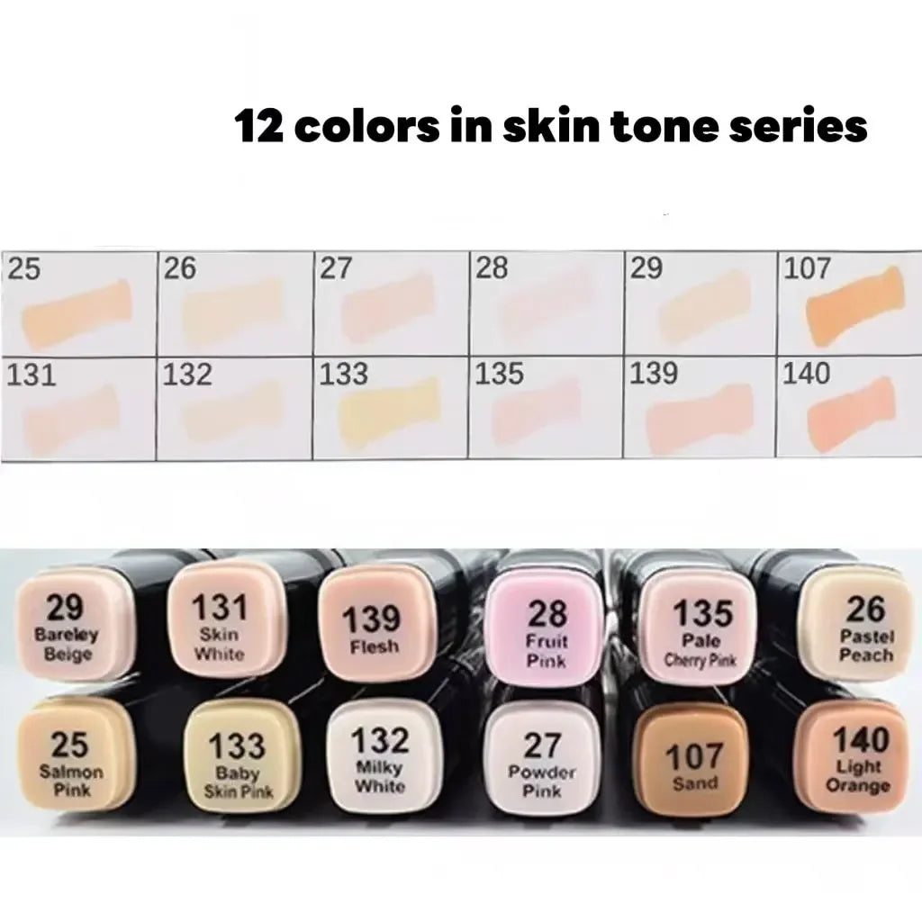 Buy The Best By Artsulli - Art is Long Life Short - 12 Colors Alcohol Based Markers Set Dual Tip Sketching Drawing Animation for Adults