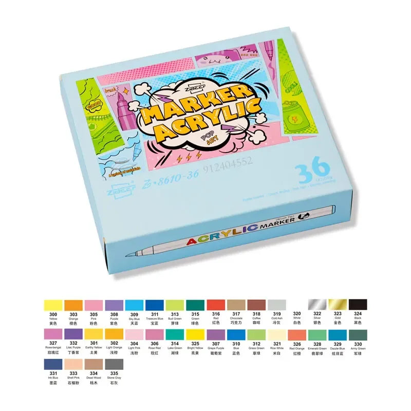 Buy The Best By Artsulli - Art is Long Life Short - 18/60Color Acrylic Paint Pens Brush Marker Pen for Artist Rock Painting,Glass,Ceramic