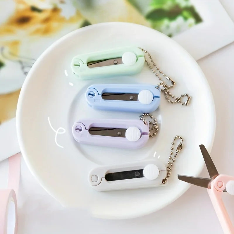 Buy The Best By Artsulli - Art is Long Life Short - 1pc Mini Portable Folding Scissors Creative In Pastel Colors Stainless Steel Paper