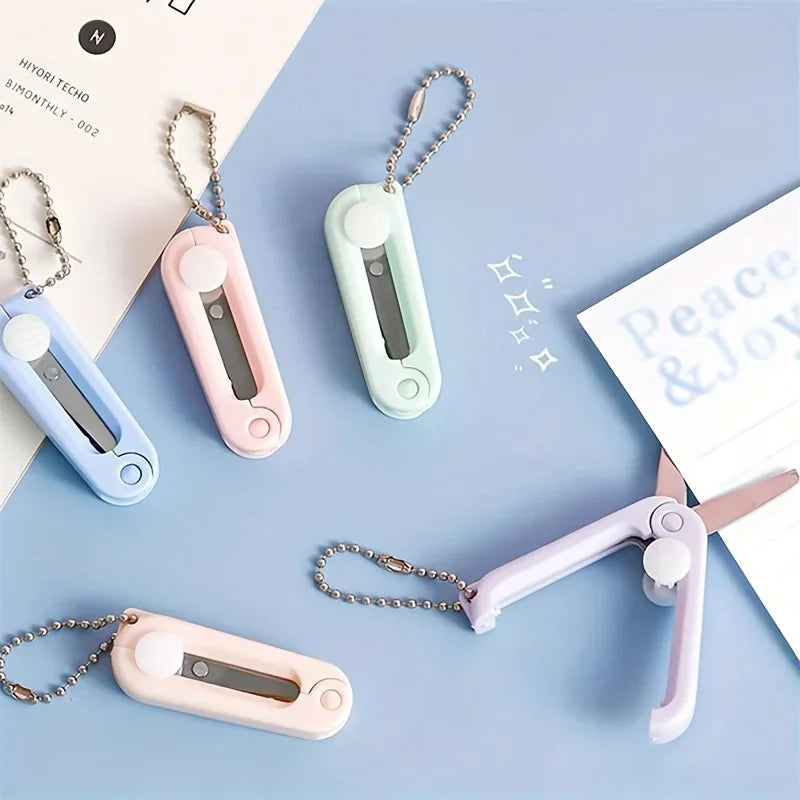 Buy The Best By Artsulli - Art is Long Life Short - 1pc Mini Portable Folding Scissors Creative In Pastel Colors Stainless Steel Paper