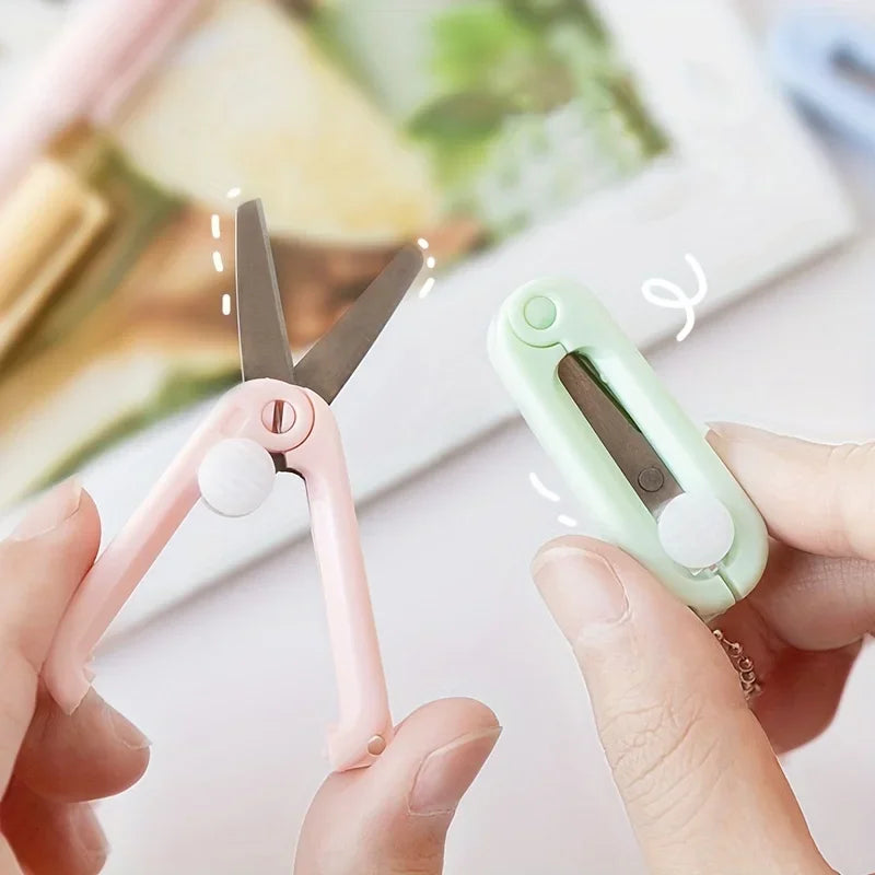 Buy The Best By Artsulli - Art is Long Life Short - 1pc Mini Portable Folding Scissors Creative In Pastel Colors Stainless Steel Paper