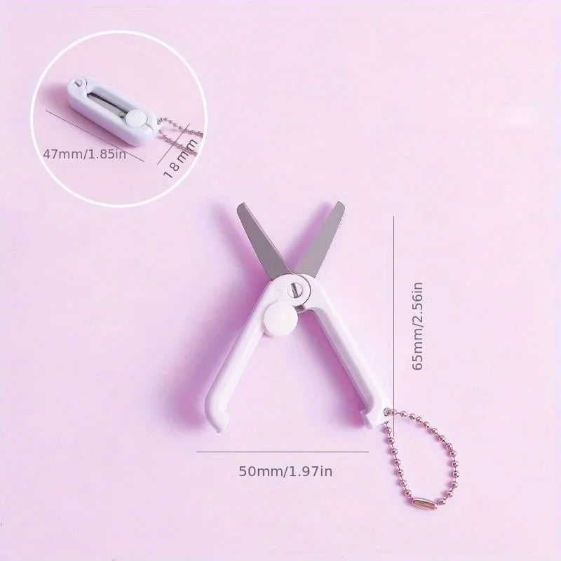 Buy The Best By Artsulli - Art is Long Life Short - 1pc Mini Portable Folding Scissors Creative In Pastel Colors Stainless Steel Paper