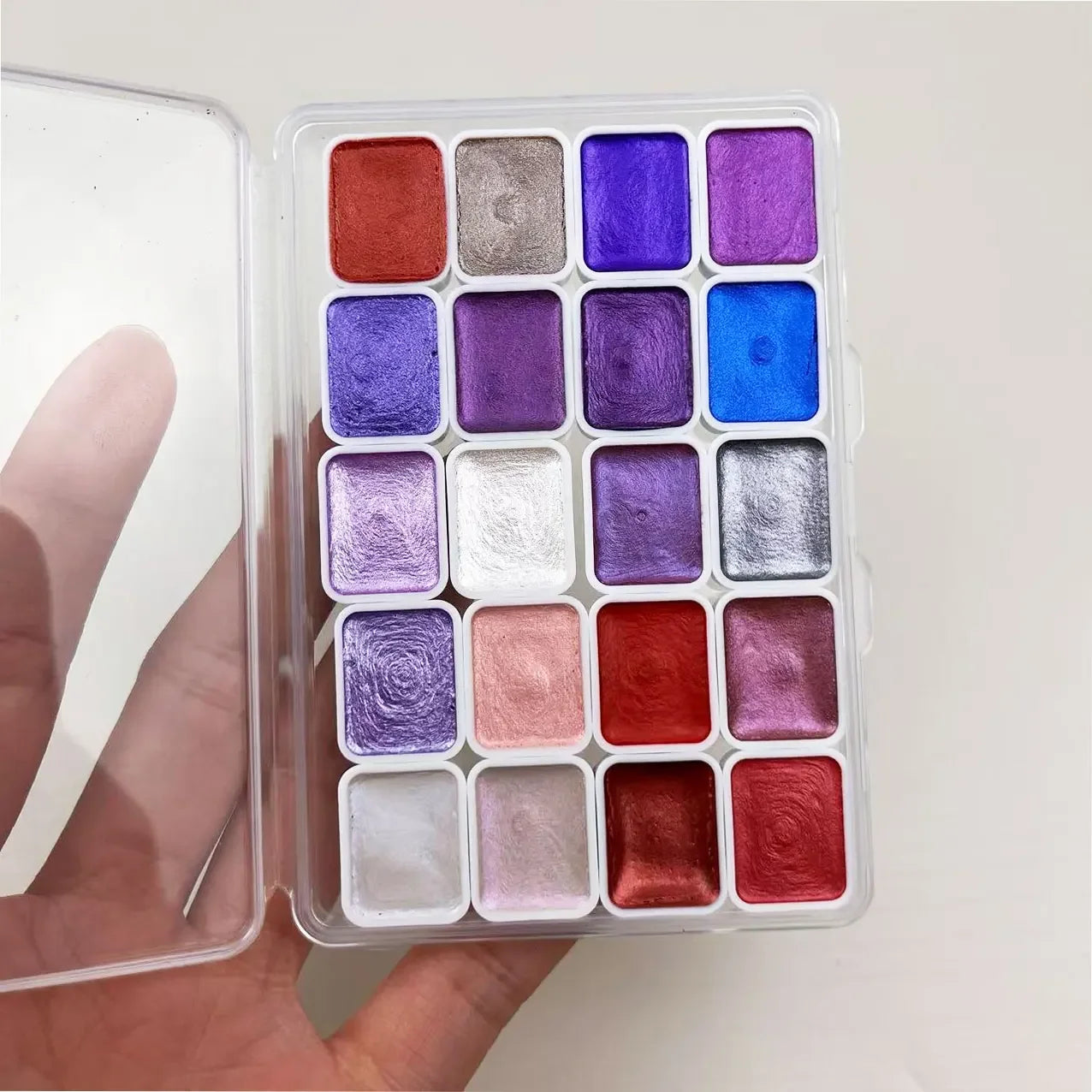 Buy The Best By Artsulli - Art is Long Life Short - 20/24/60/72-Color Metal Watercolor Painting Set New Portable Box With Sparkling Pearl