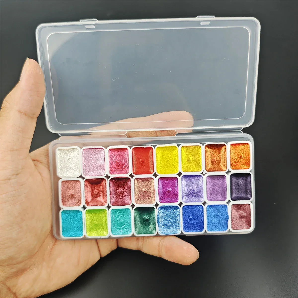 Buy The Best By Artsulli - Art is Long Life Short - 20/24/60/72-Color Metal Watercolor Painting Set New Portable Box With Sparkling Pearl