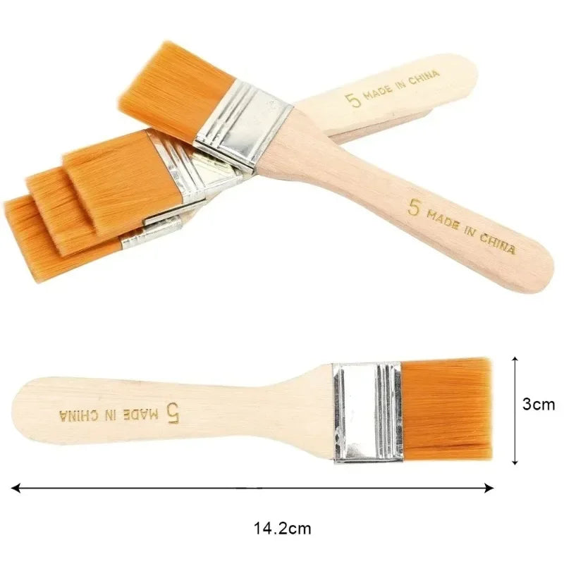 Buy The Best By Artsulli - Art is Long Life Short - 2Pcs Hair Painting Brushes Set Nylon Bristle Acrylic Oil Paint Brush Watercolor Drawing