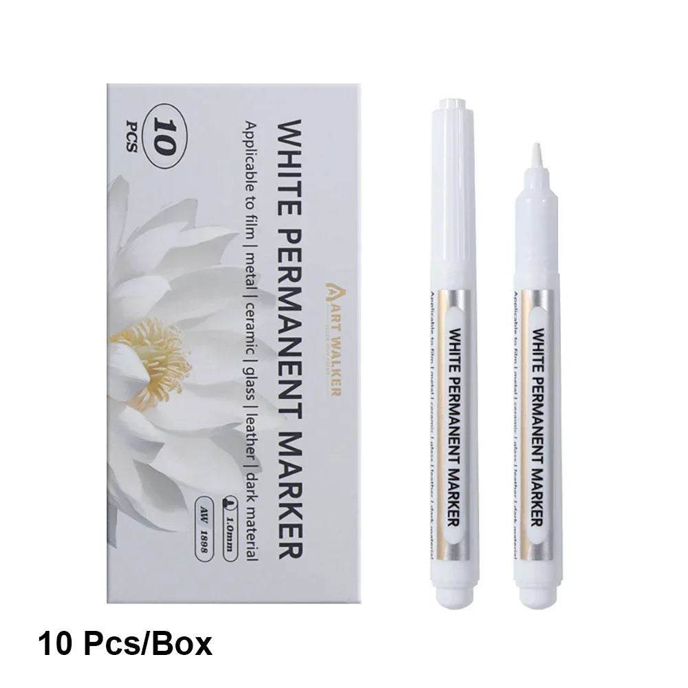Buy The Best By Artsulli - Art is Long Life Short - 3/5/10Pcs White Chalk Marker Permanent Pens Liquid Markers Dry for Painting DIY CD Cup