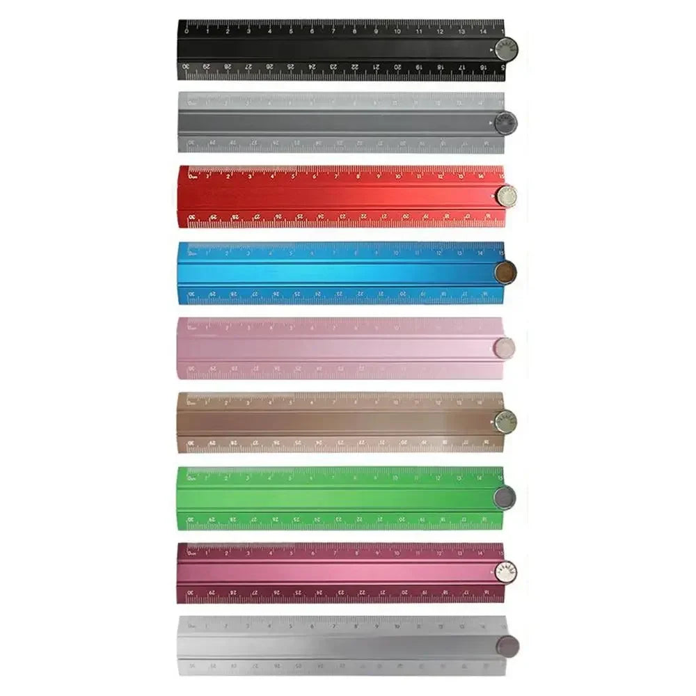 Buy The Best By Artsulli - Art is Long Life Short - 30cm Folding Ruler Drawing Measuirng Tool Aluminum Alloy Straight Multifunctional Metal