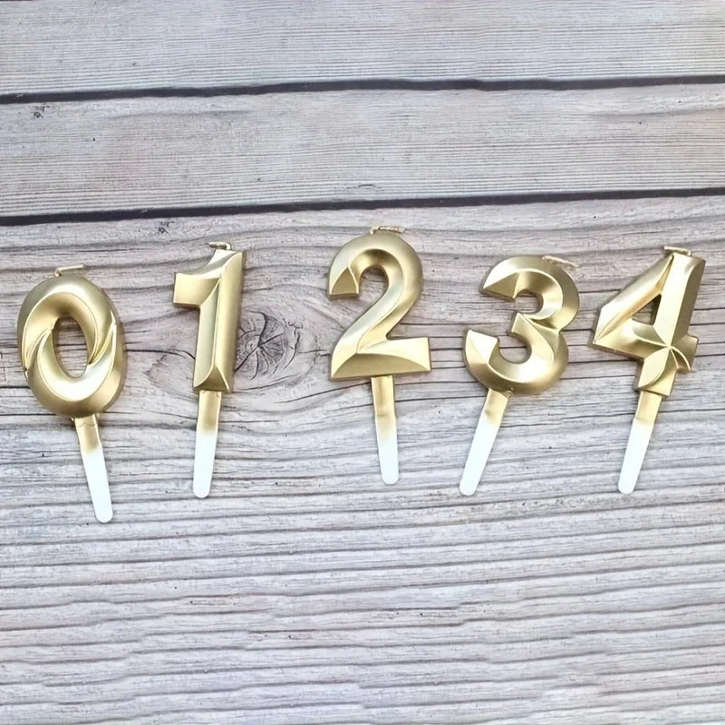 Buy The Best By Artsulli - Art is Long Life Short - 3D Gold Diamond Number Candles Large Birthday Cake Topper Wedding Anniversary Party