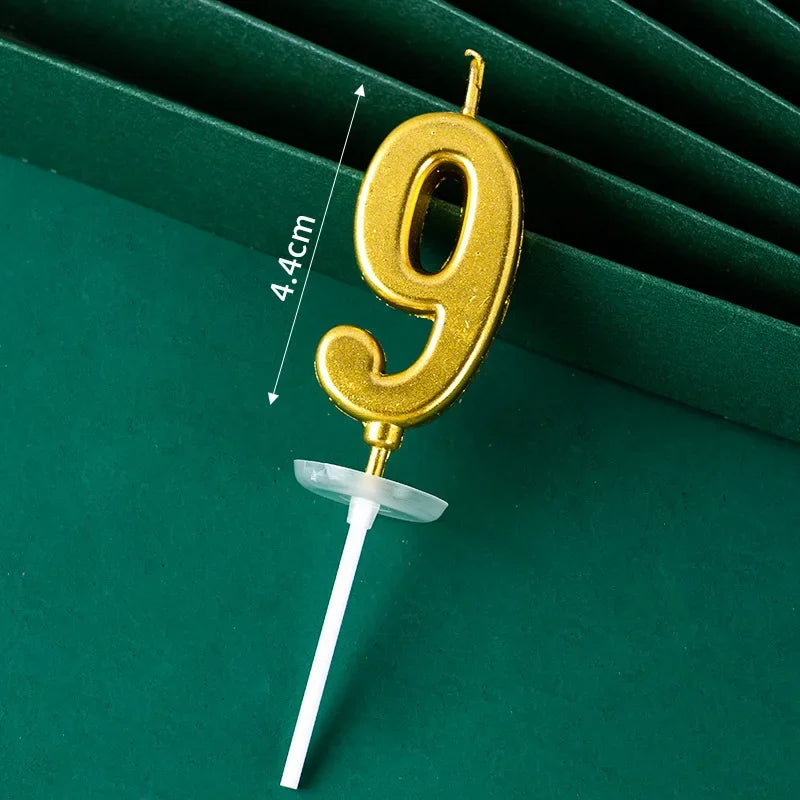 Buy The Best By Artsulli - Art is Long Life Short - 3D Gold Diamond Number Candles Large Birthday Cake Topper Wedding Anniversary Party