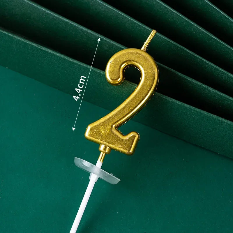 Buy The Best By Artsulli - Art is Long Life Short - 3D Gold Diamond Number Candles Large Birthday Cake Topper Wedding Anniversary Party