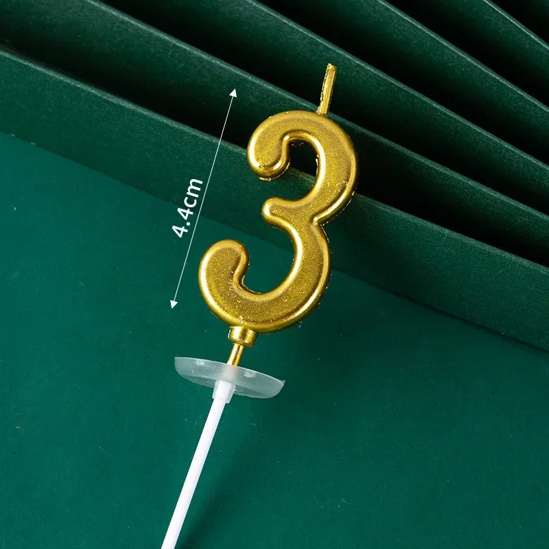 Buy The Best By Artsulli - Art is Long Life Short - 3D Gold Diamond Number Candles Large Birthday Cake Topper Wedding Anniversary Party