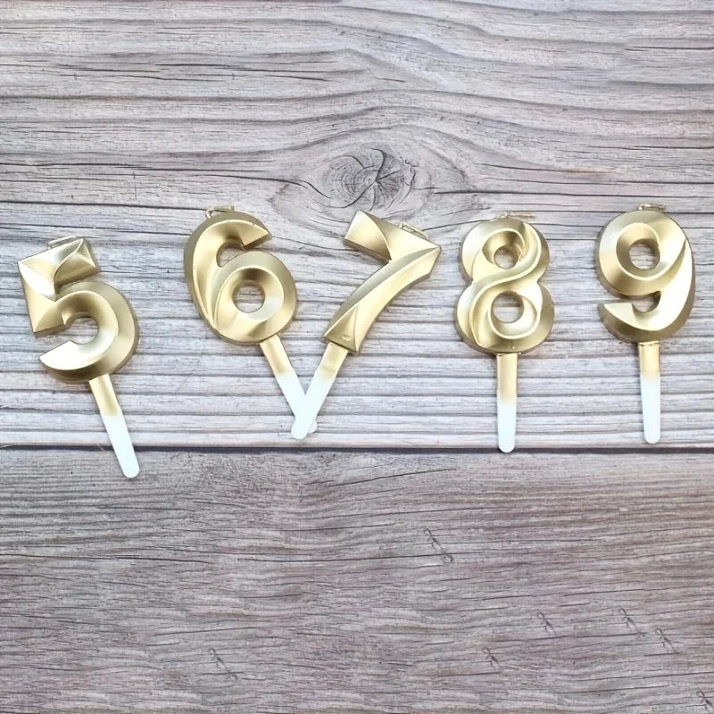 Buy The Best By Artsulli - Art is Long Life Short - 3D Gold Diamond Number Candles Large Birthday Cake Topper Wedding Anniversary Party