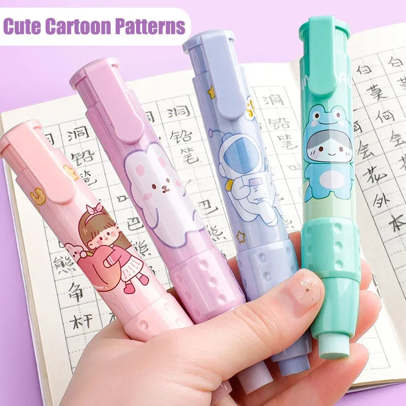 Buy The Best By Artsulli - Art is Long Life Short - 3in1 Press Eraser Pen Set Cute Retractable Rubber Push-pull Mechanical Stationery