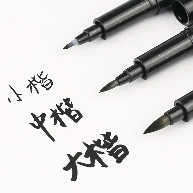 Buy The Best By Artsulli - Art is Long Life Short - 3pcs/lot Calligraphy Pen Brush Hand Lettering Black Ink Markers Writing Office School
