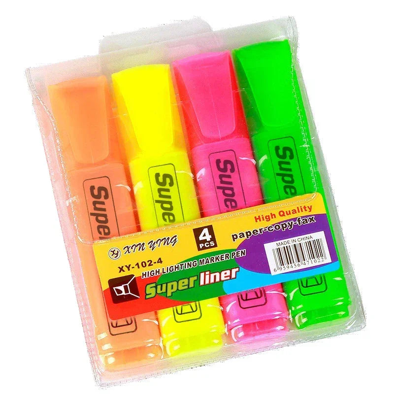 Buy The Best By Artsulli - Art is Long Life Short - 4/6Pc Highlighter Fluorescent Pen Broad Tip Writing Marker Pens for Drawing Doodling
